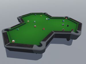 set of tables for billiards 3D मॉडल