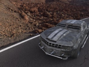 post-apocalyptic battle-car game-ready 3D 模型