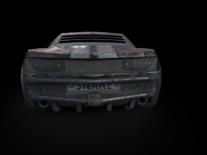 post-apocalyptic battle-car game-ready 3D 模型