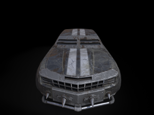 post-apocalyptic battle-car game-ready 3D 模型