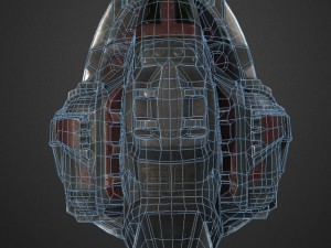 game-ready pirates spaceship Model 3D