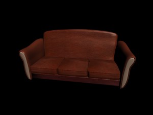 leather sofa wks style 3D Model