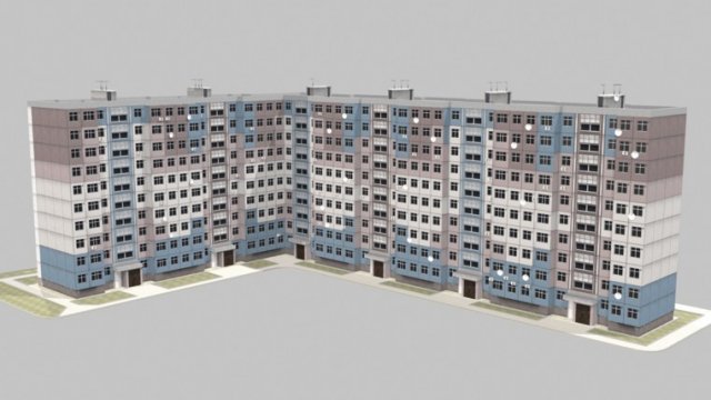 building 01 wks style Model 3D .c4d .max .obj .3ds .fbx .stl .blend 
