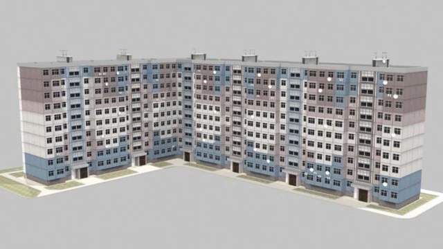 building 01 wks style 3D Model .c4d .max .obj .3ds .fbx .stl .blend 