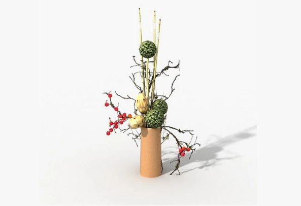 flower decoration wks style 3D Model .c4d .max .obj .3ds .fbx .stl .blend