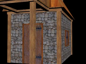medieval house for game 3D Model
