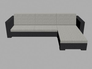 sofa low poly Modelo 3D