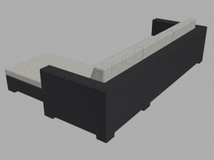 sofa low poly Modelo 3D