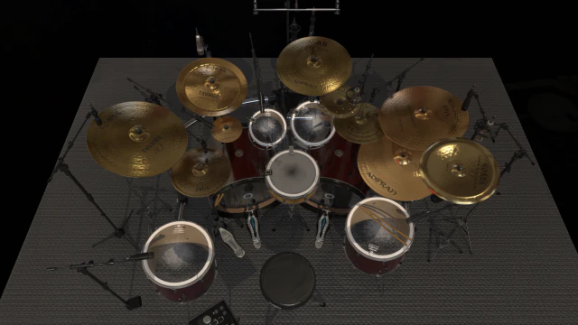 примордо барабанна установка 3D Модель .c4d .max .obj .3ds .fbx .stl .blend 