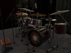 примордо барабанна установка 3D Модель