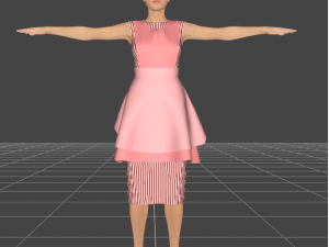 genesis 3 dress model for merchants 3D Модель