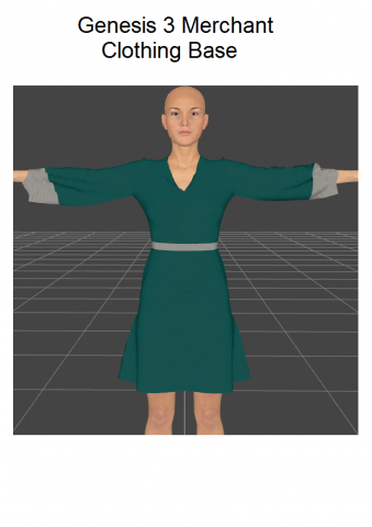 genesis 3 dress model for merchants 3D Модель .c4d .max .obj .3ds .fbx .stl .blend