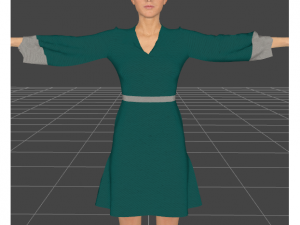 genesis 3 dress model for merchants Model 3D