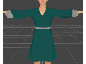 modelo de vestido Genesis 3 para comerciantes Modelo 3D