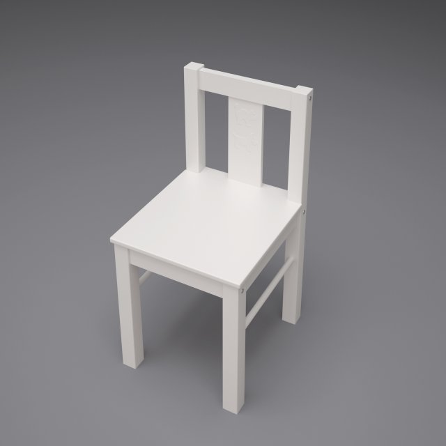 kids chair kritter 3D 模型 .c4d .max .obj .3ds .fbx .stl .blend 