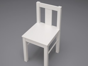 kids chair kritter 3D 模型