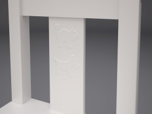 kids chair kritter 3D 模型