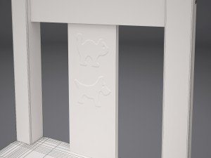 kids chair kritter 3D 模型