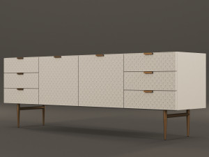 audrey media console Model 3D