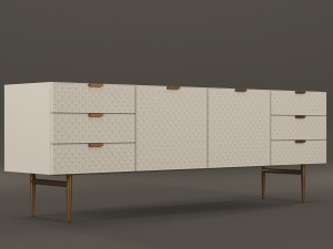 audrey media console Model 3D