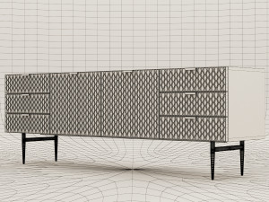 audrey media console Model 3D