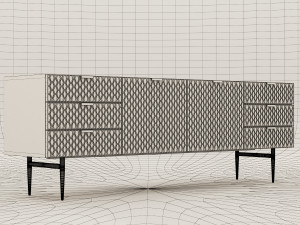 audrey media console Model 3D
