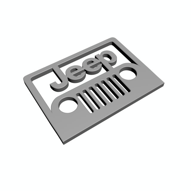 jeep logo 3D Принт Модель .c4d .max .obj .3ds .fbx .stl .blend 