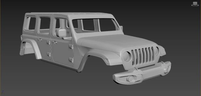 jeep wrangler unlimited 2019 body for print 3D Print Model .c4d .max .obj .3ds .fbx .stl .blend 