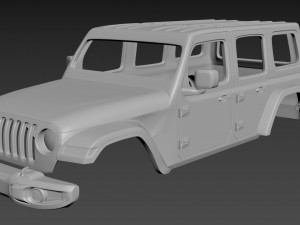 jeep wrangler unlimited 2019 body for print 3D-printmodel
