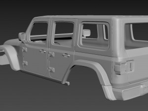 jeep wrangler unlimited 2019 body for print 3D-printmodel