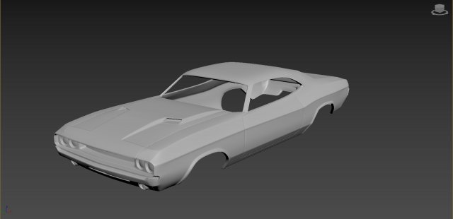 dodge challenger 1970 3D-Druckmodell .c4d .max .obj .3ds .fbx .stl .blend 