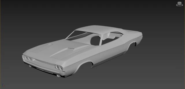 dodge challenger 1970 3D Print Model .c4d .max .obj .3ds .fbx .stl .blend 