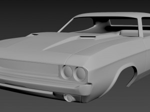 dodge challenger 1970 3D-Druckmodell