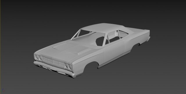 plymouth road runner 1969 3D 打印模型 .c4d .max .obj .3ds .fbx .stl .blend 