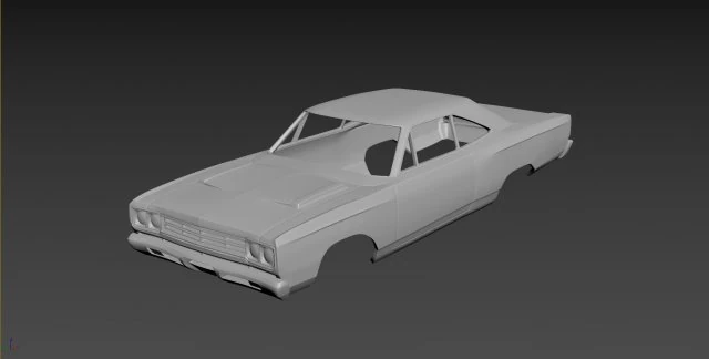 plymouth road runner 1969 3D Print Model .c4d .max .obj .3ds .fbx .stl .blend 