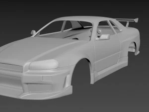 nissan skyline r34 Modello di stampa 3D
