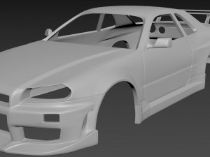 nissan skyline r34 3D 打印模型
