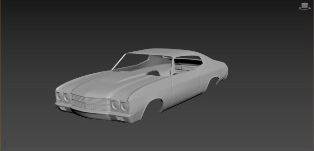 chevrolet chevelle ss 1970 3D Print Model .c4d .max .obj .3ds .fbx .stl .blend 