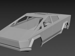tesla cybertruck 3D प्रिंट मॉडल