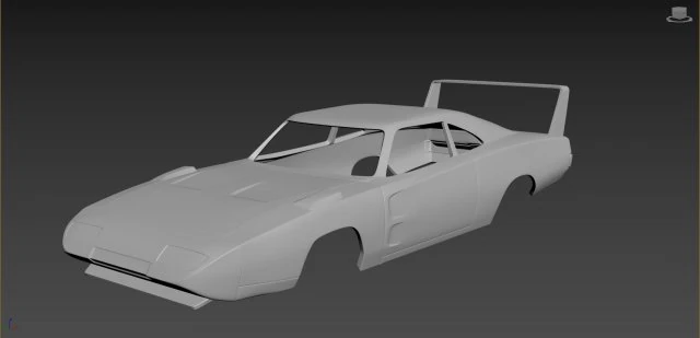Dodge Charger Daytona 1969 cuerpo para imprimir Modelo de impresión 3D .c4d .max .obj .3ds .fbx .stl .blend 