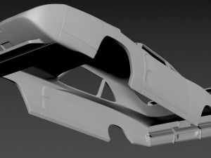 dodge charger daytona 1969 body for print 3D-Druckmodell