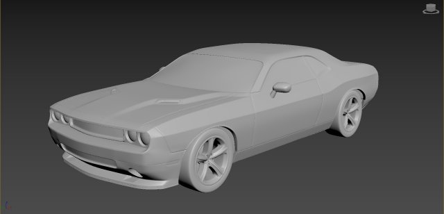 dodge challenger 2008 3D Print Model .c4d .max .obj .3ds .fbx .stl .blend 
