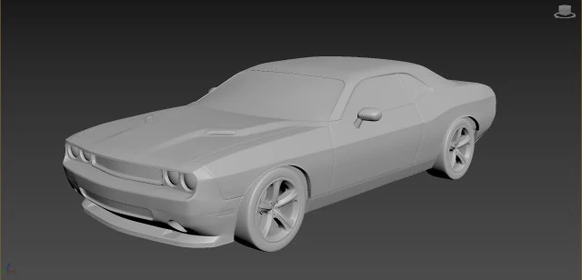 dodge challenger 2008 3D Print Model .c4d .max .obj .3ds .fbx .stl .blend