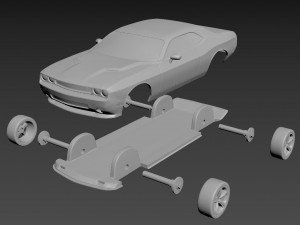 dodge challenger 2008 3D Print Model