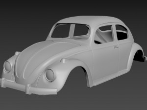 volkswagen beetle 1967 body for print 3D Baskı Modeli