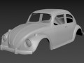 Volkswagen Beetle 1967 Body for print 3D-Modell
