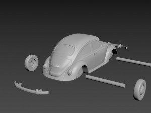 volkswagen beetle 1967 3D Baskı Modeli
