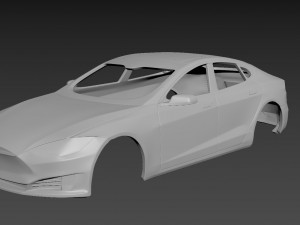 tesla model s body for print Modèles 3D en vedette