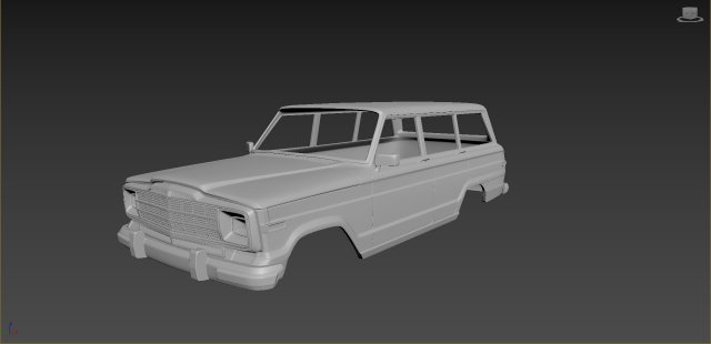 jeep grand wagoneer body for print 3Dプリントモデル .c4d .max .obj .3ds .fbx .stl .blend 