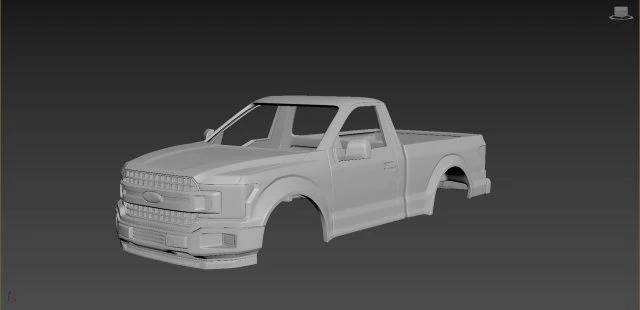 Fo-rd f-150 2020 regular cab body for print 3D Print Model .c4d .max .obj .3ds .fbx .stl .blend 